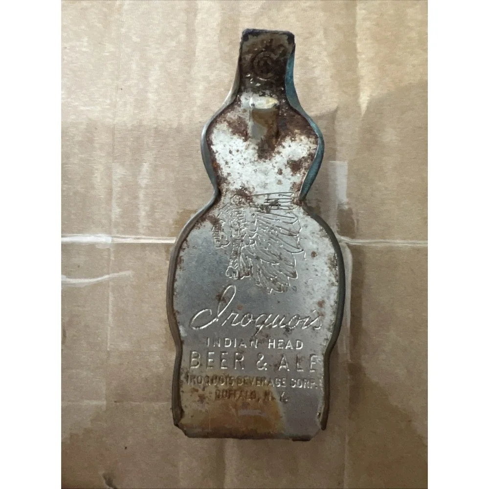 Vintage Iroquois Indian Head Beer & Ale‎ Brass/Metal Bottle Opener